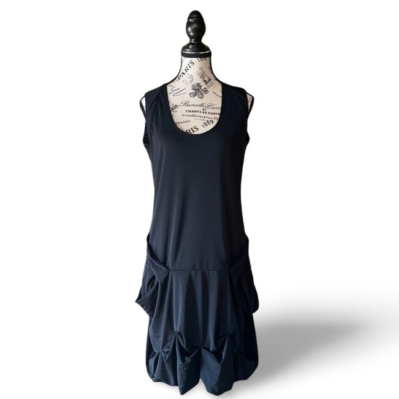 Akela Key Dresses & Skirts - Akela Key – Black Utility Spandex Bubble Parachute Mini Dress Size Large